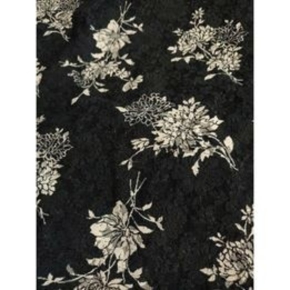 Kate Hill Top Plus Size 1X Black Multicolor Floral Print Short Sleeve - Picture 4 of 8